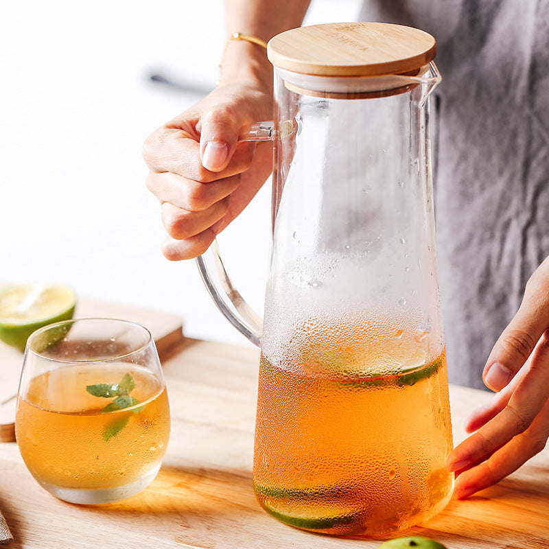 Glass Kettle, Cool Kettle, Cold Kettle, Household Transparent Large Capacity Juice Jug, Drink Jug, Milk Jug