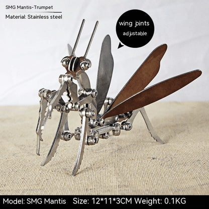 Foldable Metal Mantis Model Ornaments