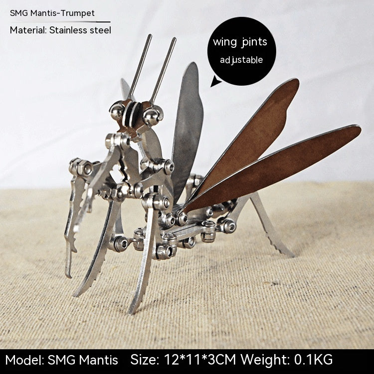 Foldable Metal Mantis Model Ornaments