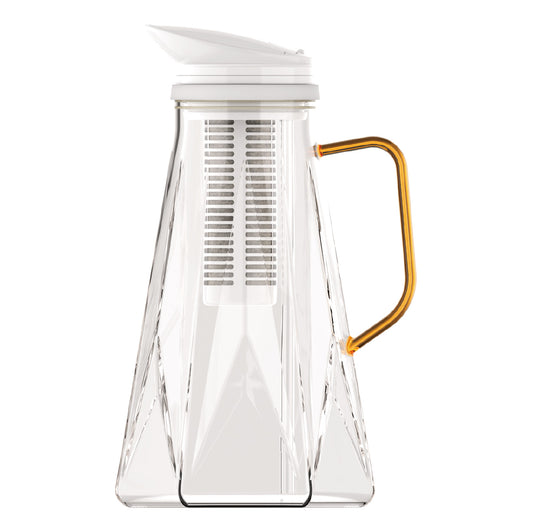 Glass Water Filter Jug - 1.8L Filter Water Jug With Multi-Stage Filtration