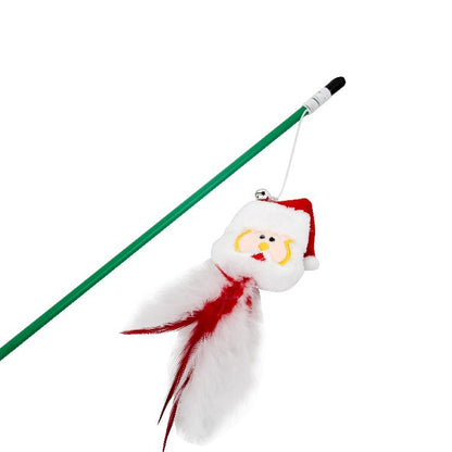 Plastic Old Man Reindeer Funny Cat Stick